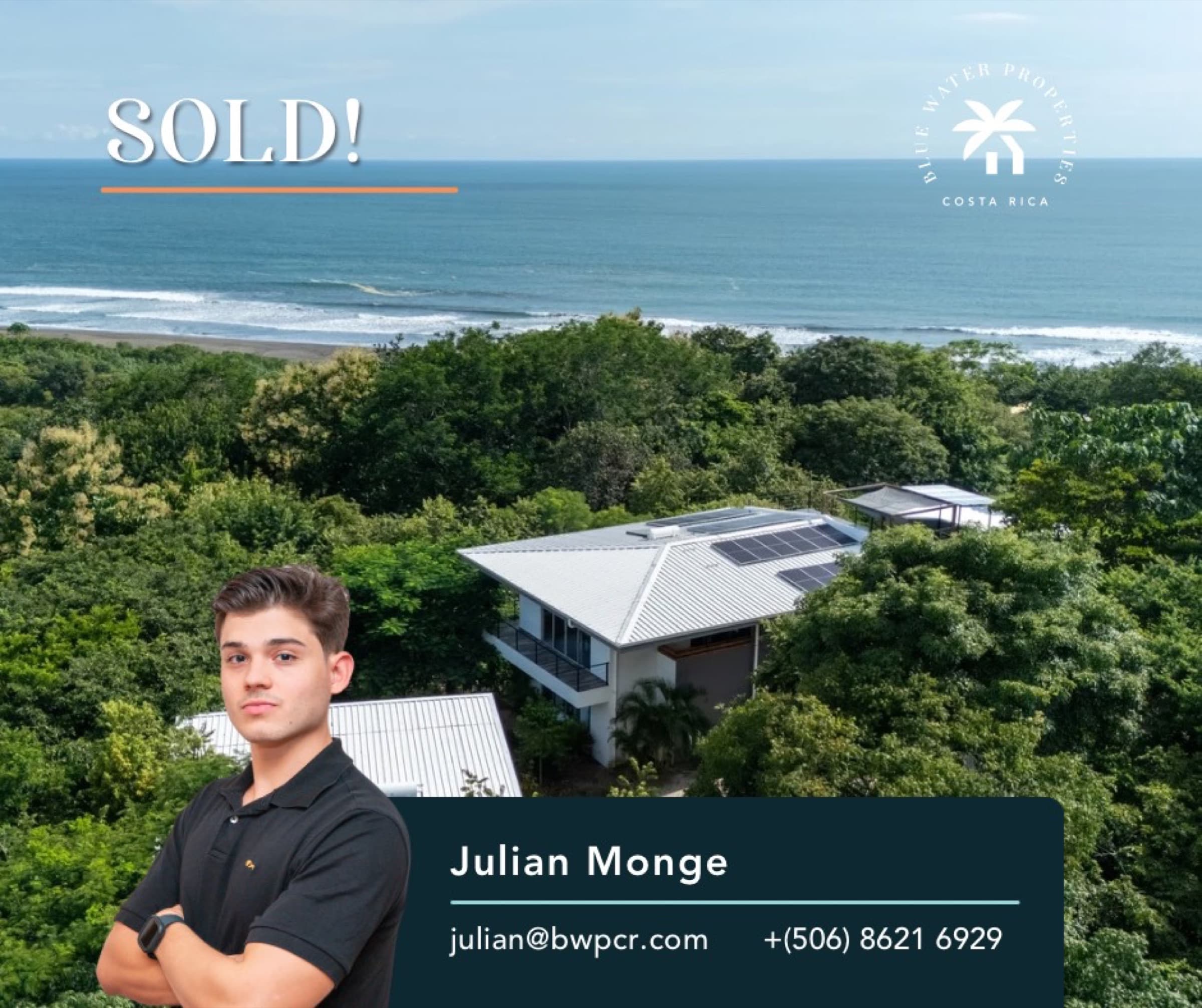 Casita de Paz — modern Nosara home with ocean view, sold